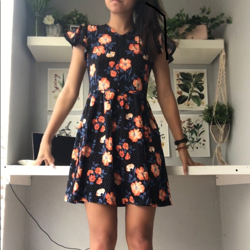 floral flouncy dress